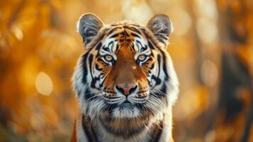 AI generated Tiger Staring Intently photo