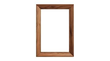 ai generado de madera imagen marco con blanco espacio para decoración foto