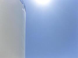 White tank in the sun. photo