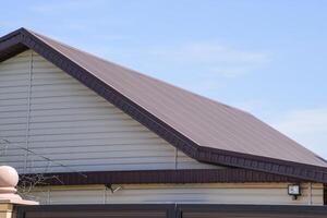 The roof of corrugated sheet photo