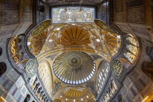 hagia Sofía mezquita en Estanbul, Turquía - interior foto