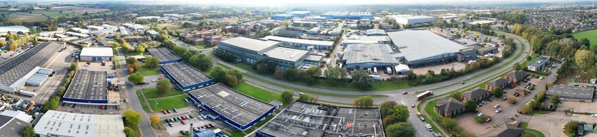 Aerial Ultra Wide Panoramic View of Northampton City of England, UK, October 25th, 2023 photo