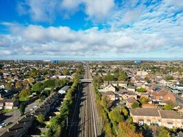 High Angle View of North Luton City of England UK During Cold and Bright Day of Winter. November 7th, 2023 photo