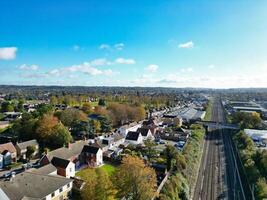 High Angle View of North Luton City of England UK During Cold and Bright Day of Winter. November 7th, 2023 photo