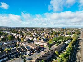 High Angle View of North Luton City of England UK During Cold and Bright Day of Winter. November 7th, 2023 photo