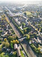 High Angle View of North Luton City of England UK During Cold and Bright Day of Winter. November 7th, 2023 photo