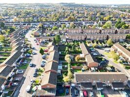 High Angle View of North Luton City of England UK During Cold and Bright Day of Winter. November 7th, 2023 photo