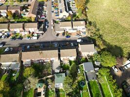 High Angle View of North Luton City of England UK During Cold and Bright Day of Winter. November 7th, 2023 photo