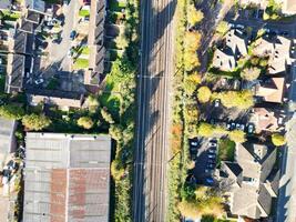 High Angle View of North Luton City of England UK During Cold and Bright Day of Winter. November 7th, 2023 photo