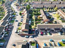 High Angle View of North Luton City of England UK During Cold and Bright Day of Winter. November 7th, 2023 photo