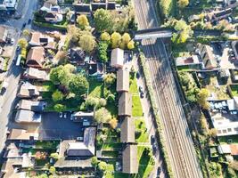 High Angle View of North Luton City of England UK During Cold and Bright Day of Winter. November 7th, 2023 photo