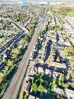 High Angle View of North Luton City of England UK During Cold and Bright Day of Winter. November 7th, 2023 photo