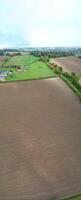 Aerial Panoramic View of Beautiful Countryside Landscape of Bedfordshire, England. United Kingdom. photo