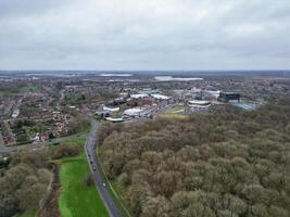 High Angle View of Corby City of Northamptonshire England United Kingdom. November 1st, 2023 photo