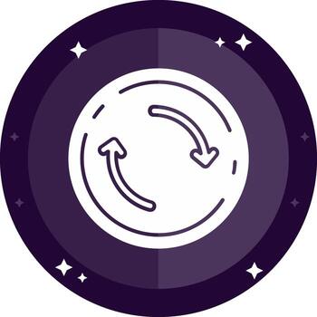 Refresh Solid badges Icon vector