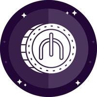 Manat Solid badges Icon vector