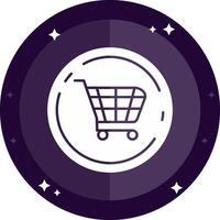 Shopping cart Solid badges Icon vector