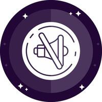 Mute Solid badges Icon vector