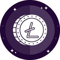 Litecoin Solid badges Icon vector