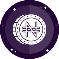 Naira Solid badges Icon vector