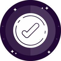 Accept Solid badges Icon vector