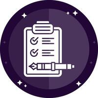 Check list Solid badges Icon vector