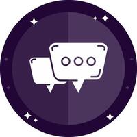 Chat bubbles Solid badges Icon vector