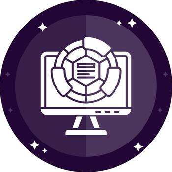 Computer Solid badges Icon vector