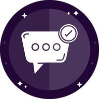 Check mark Solid badges Icon vector