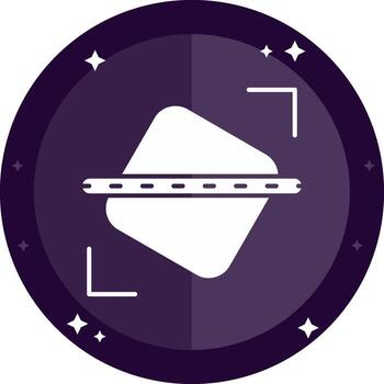 enderezar sólido insignias icono vector