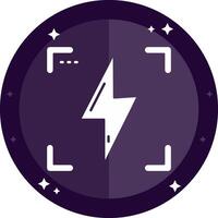 Flash Solid badges Icon vector