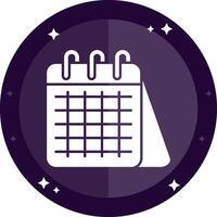 Calender Solid badges Icon vector