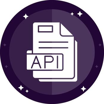Api Solid badges Icon vector