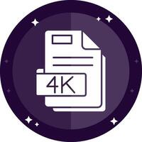 4k Solid badges Icon vector