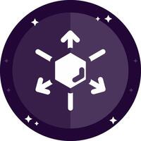 3d coordinate axis Solid badges Icon vector