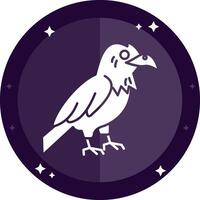 Raven Solid badges Icon vector