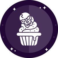 Cupcake Solid badges Icon vector