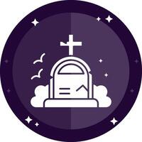 Grave Solid badges Icon vector