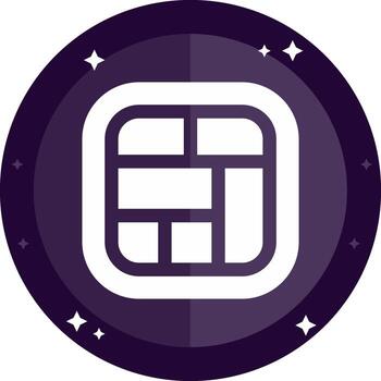 Layout Solid badges Icon vector