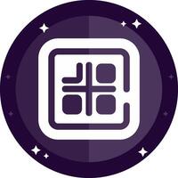 Qr code Solid badges Icon vector