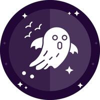 Ghost Solid badges Icon vector