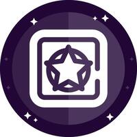 Star Solid badges Icon vector