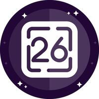 Twenty Six Solid badges Icon vector