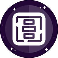 Horizontal Alignment Solid badges Icon vector