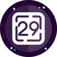 Twenty Nine Solid badges Icon vector
