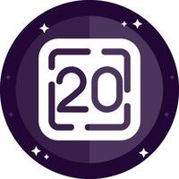 Twenty Solid badges Icon vector