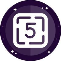 Five Solid badges Icon vector