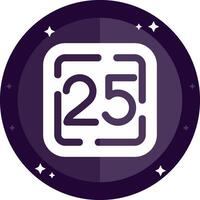 Twenty Five Solid badges Icon vector