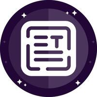 Align text Solid badges Icon vector