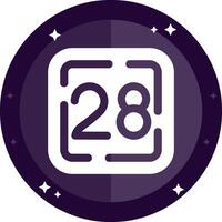 Twenty Eight Solid badges Icon vector